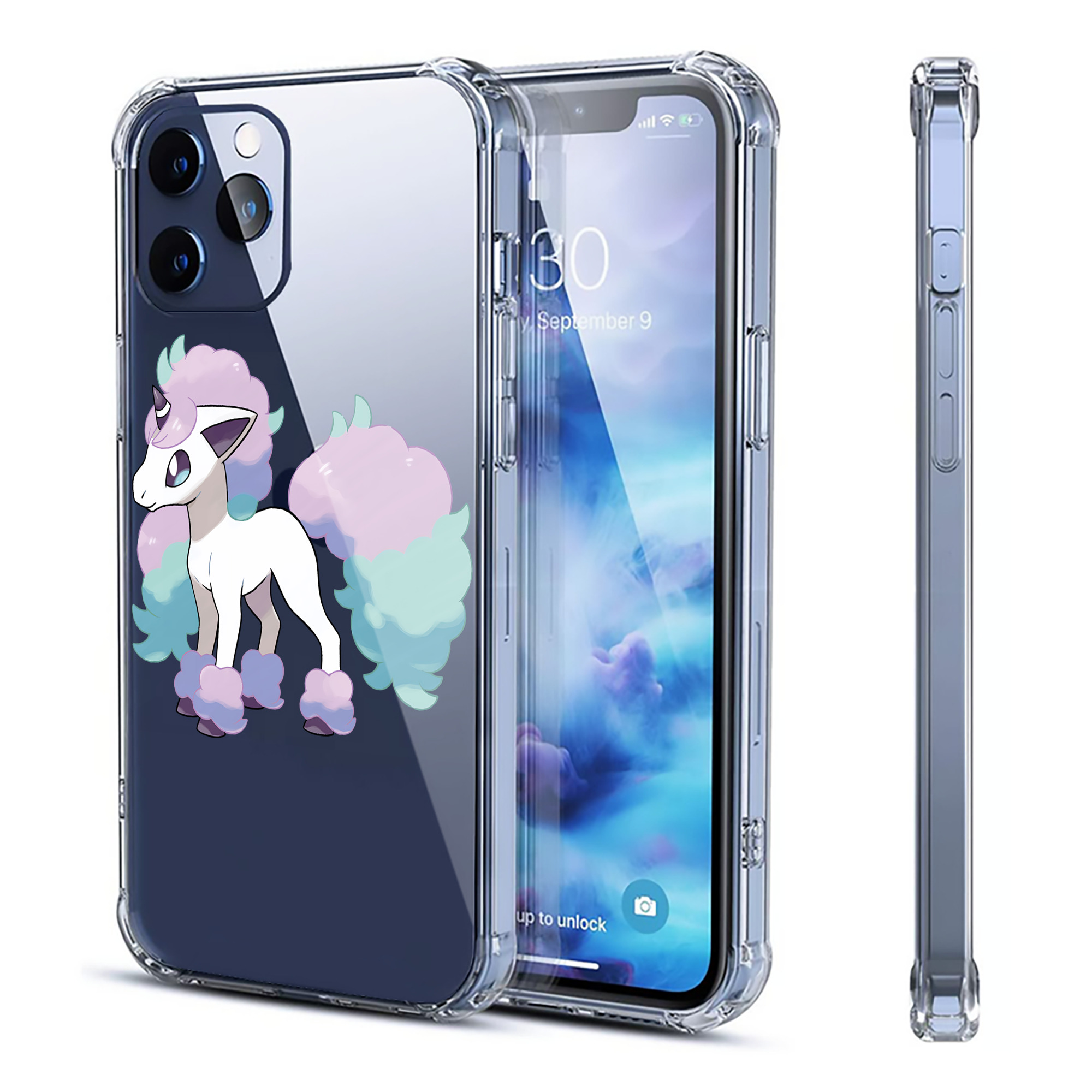 （画像用） ポケットモンスター Pokémon 【iPhone 12シリーズ対応】透明スマホケース（クリアソフトケース）